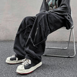 Men Sweatpants Men's Autumn Loose Wide-Leg Straight Trousers Fashion Brand Retro Casual