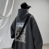 Men Hoodie Harajuku Style Sweatshirt Men's Loose Hooded Spring and Autumn All-Match Hong Kong Style