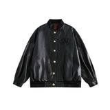 Unisex Jacket Autumn Baseball Uniform Leather Coat Women's Clothing