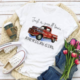 Women's Independence Day T Shirt Top Summer Fashion Creative Women