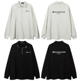 Unisex Vintage Hoodie Long Sleeve T-Shirt Men's and Women's Top