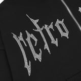 Men Hoodie Rhinestone Letter Hooded Cardigan Sweater