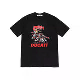 Mens T-shirts 24SS DUCATI BIKE TEE Ducati cartoon motorcycle short-sleeved T-shirts
