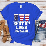 Women's Independence Day T Shirt round Neck Short Sleeve T-shirt Women's Top