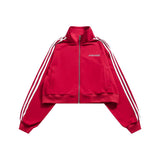 Unisex Jacket Autumn Fashion Striped Ultra Short Coat