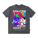 Men T Shirt Couple Wear Reflective Letter Personality Printed Short Sleeve T-shirt