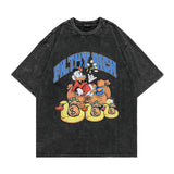 Men T Shirt Portrait Printing Short Sleeve T-shirt Retro Hip Hop Casual
