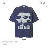 American vintage street T-shirt pure cotton retro men's and women's summer loose