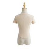 Women T-Shirt Short Sleeve Thread T-shirt Top