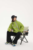 Unisex Jacket Autumn Double Zipper Contrast Color Shell Jacket Women's Clothing