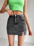 Women Skirt Summer Korean Retro Denim Shorts