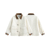 Unisex Jacket Winter Cable Stitching Cotton Jacket