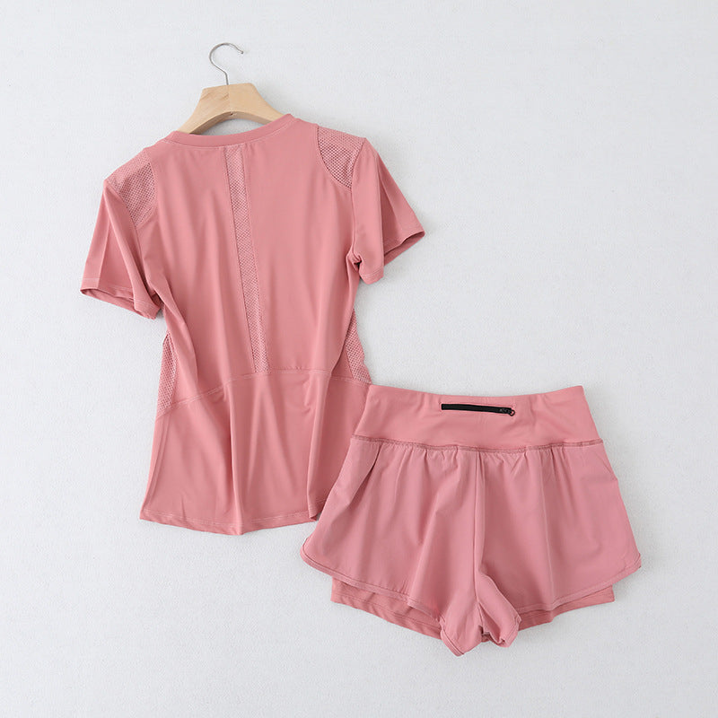 Women's T-Shirt Summer Sports Fashion Short-Sleeved Shorts Women's Yoga Clothes