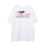 Men T Shirt Printed Couple Short Sleeve T-shirt Men and Women Street Casual Couple