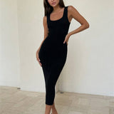 Women Sweater Dress Dress Sleeveless Tight Summer Sexy Mid-Length
