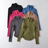 Women T-Shirt Bottoming Shirt Autumn Slim Fit Long-Sleeved T-shirt Top