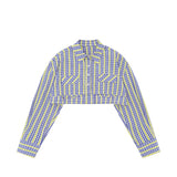 Women Long Sleeve Shirt Women's Short Long Sleeve Shirt Spring and Autumn Leisure Pocket Shirt