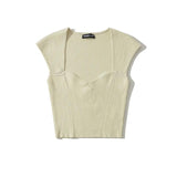 Women T-Shirt Knitwear Top Women's Summer Short-Sleeved T-shirt