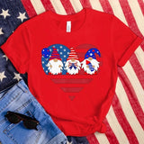 Women's Independence Day T Shirt round Neck Short Sleeve T-shirt Women's Top