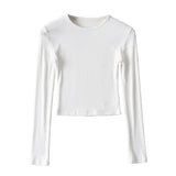 Women T-Shirt Long-Sleeved T-shirt Fall Slim Fit Bottoming Shirt