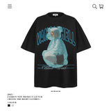 American vintage street T-shirt pure cotton men's and women's summer loose half-sleeves