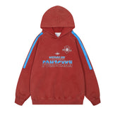 Men Hoodie Embroidered Letters Patchwork Hoodie