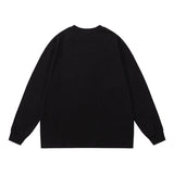 Men Long Sleeve Shirt Graffiti Long Sleeve T-shirt Retro Loose Long Sleeve Men and Women