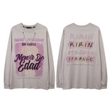 Men Long Sleeve Shirt Long Sleeve T-shirt Male and Female Trendy Brand Printed Loose Autumn and Winter