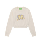 Women Sweater Short Sweater Casual Girl round Neck Long Sleeve Spring and Autumn