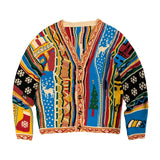 Kapital Sweater Vintage Hida Hehong Style Japanese Jacquard Heavy Industry Cardigan V-neck Sweater Coat