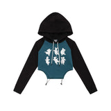 Women Hoodie Hoodie Women's Fall Color-Blocking Long Sleeve Pullover