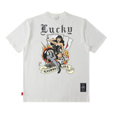Men T Shirt Retro Street Trendy Loose Leisure All-Matching Couple Short Sleeve T-shirt