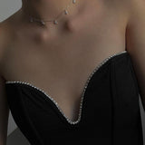 Women Halter Tops Spring New Fashion V-neck Top
