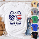 Women's Independence Day T Shirt round Neck Short Sleeve T-shirt Women's Top