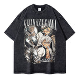 2024Iguro Obanai T Shirts Oversized Vintage Washed Anime