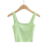 Women Camisole Summer Sling Square Collar Slimming Top