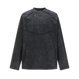 Unisex long-sleeved shirt autumretro round neck