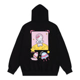 Men Hoodie Hooded Sweater Men's Spring and Autumn Loose Long Sleeve Zipper Cardigan Hooded Jacket