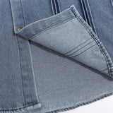 Men Denim Jacket Denim Shirt Men's Spring and Autumn Loose Casual Long Sleeves