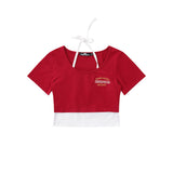 Women's T-shirt Short-Sleeved T-shirt Women's Color Matching Letters Casual