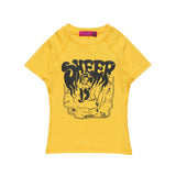 Women T-shirt Printed Short-Sleeved T-shirt Women's Summer round Neck Slim Fit