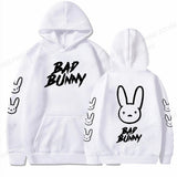 Rapper Bad Bunny Hoodies Rabbit Print Men Woman Streetwear