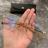 CHH Chrome Hearts Glasses Pure Titanium Ultra Light Polygon Vintage Rough Edge Glasses Frames
