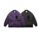 Unisex Sweater Winter Velcro Flying Cotton-Padded Coat