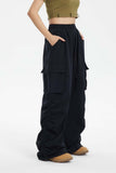 Unisex Pants Autumn Washed Drawstring Casual Pants