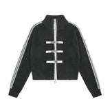 Women Sweater Stand Collar Sweater Women's Short Autumn and Winter Knitwear Coat