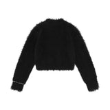 Women Sweater Short Sweater for Girls Autumn Crew Neck Casual