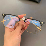 CHH Chrome Hearts Glasses pure titanium ultra-light square business retro versatile myopia glasses frame