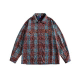 Unisex Jacket Autumn Affixed Cloth Embroidered Plaid Shirt Women's Clothing