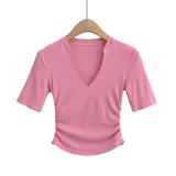 Women T-Shirt Short-Sleeved T-shirt Women's Bottoming Shirt Short Summer Top